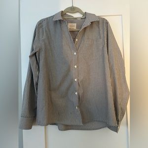 Striped long sleeve button down.